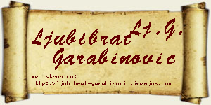 Ljubibrat Garabinović vizit kartica